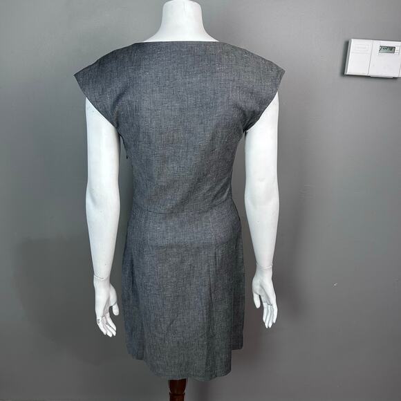 L'Agence Revolve Dress Size 4 gray corpcore milkmaid office sleeveless academia - Picture 7 of 9